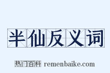 半仙反义词是什么意思的图片